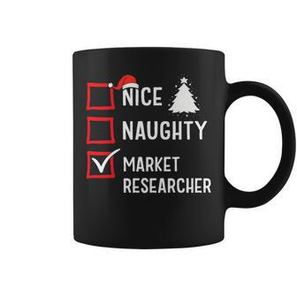 Nice Naughty Christmas Market Researcher Holiday Costume Coffee Mug | Mazezy