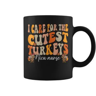 Nicu Nurse Thanksgiving Cutest Turkeys Retro Fall Nurse Coffee Mug - Monsterry UK