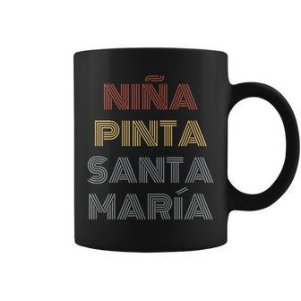 Niña Pinta Santa Maria History Christopher Columbus Day Coffee Mug | Mazezy