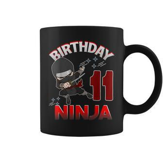 Ninja Birthday 11 Year Old Birthday Boy T Coffee Mug | Mazezy