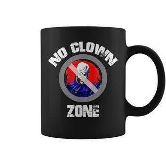 No Clown Zone Scary Clown Coffee Mug | Mazezy