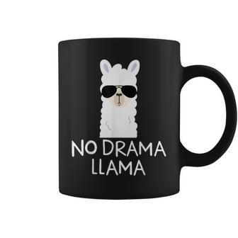 No Drama Llama Alpaca With Sunglasses Llama Lovers Coffee Mug | Mazezy