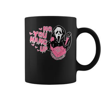 No You First Hang Up Screaming Ghost Calling Halloween Coffee Mug - Seseable