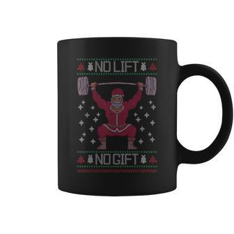 No Lift No Ugly Christmas Sweater Gym Santa Coffee Mug - Monsterry DE