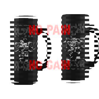 No Pain No Gain Exercise Fitness Workout Weightlifting Coffee Mug - Monsterry