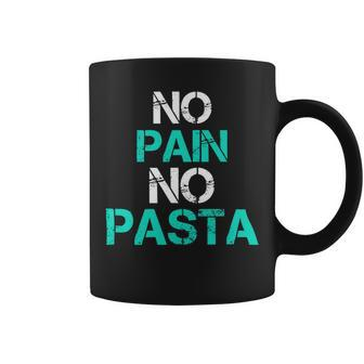 No Pain No Pasta Gym Workout Fitness Powerlifting Coffee Mug - Monsterry