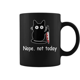 Nope Not Today Cat Cat Lovers For Wmen And Coffee Mug - Seseable