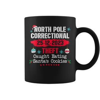 North Pole Correctional Theft Caught Eating Santa's Cookies Coffee Mug | Mazezy