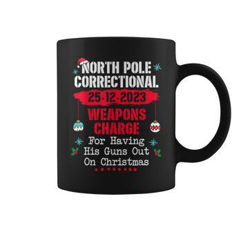 North Pole Correctional Weaponds Charge His Guns Out On Xmas Coffee Mug | Mazezy