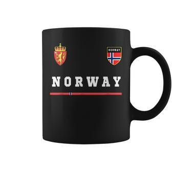 Norway SportSoccer Jersey Flag Football Oslo Coffee Mug | Mazezy