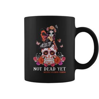Not Dead Yet Multiple Sclerosis Awareness Skull Girl Coffee Mug | Mazezy