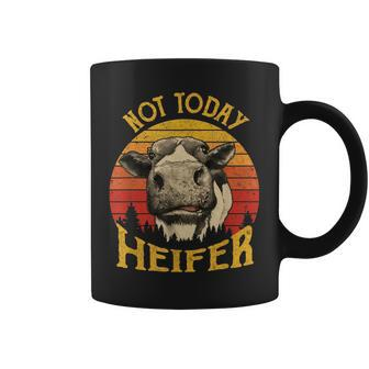 Not Today Heifer Cow Cute Vintage Funny Coffee Mug | Mazezy
