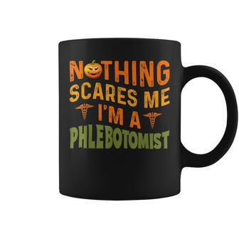 Nothing Scared Me Im A Phlebotomist Witch Pumpkin Halloween Pumpkin Funny Gifts Coffee Mug | Mazezy