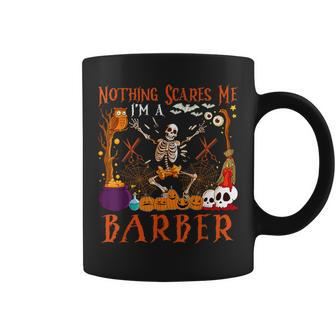 Nothing Scares Me I'm A Barber Halloween Skeleton Coffee Mug - Monsterry UK