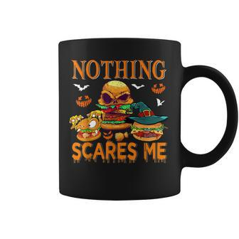 Nothing Scares Me Halloween Burger Costume Skull Scary Witch Coffee Mug | Mazezy