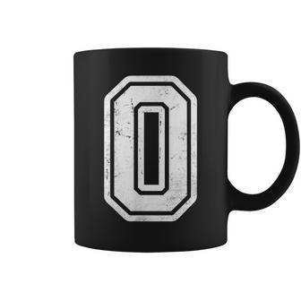 Number 0 White Sports Jersey Vintage Coffee Mug | Seseable UK