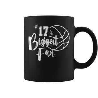 Number 17S Biggest Fan Basketball Player Mom Dad Coffee Mug - Thegiftio UK