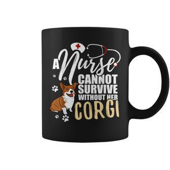 Nurse Dog Mom Corgi Nursing Gift For Women Coffee Mug | Mazezy