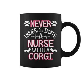 Nurse With A Corgi Cute Welsh Corgi Dog Gift Coffee Mug | Mazezy