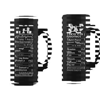 Nutrition Facts Dad Nutritional Facts Funny Fathers Day Coffee Mug | Mazezy