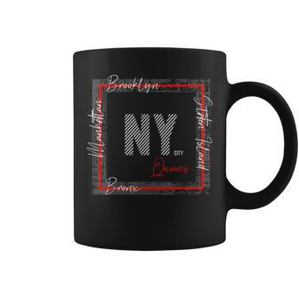 Ny Brooklyn Staten Island Manhattan Bronx Queens Coffee Mug - Monsterry CA