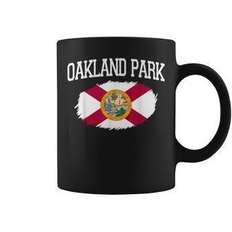 Oakland Park Fl Florida Flag Vintage Usa Sports Men Women Coffee Mug | Mazezy