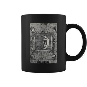 Occult The Moon Tarot Card Vintage Esoteric Horror Tarot Coffee Mug | Mazezy UK
