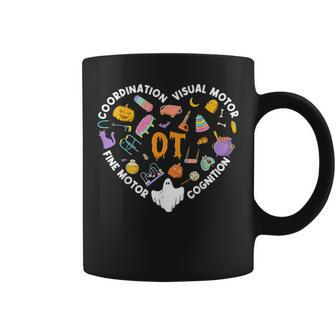 Occupational Therapy Coordination Halloween Heart Spooky Ot Coffee Mug - Monsterry UK