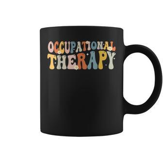 Occupational Therapy -Ot Therapist Ot Month Groovy Retro Coffee Mug - Thegiftio UK