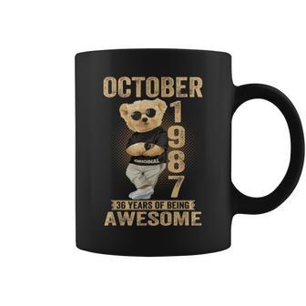 October 1987 36Th Birthday 2023 36 Years Of Being Awesome Coffee Mug - Seseable