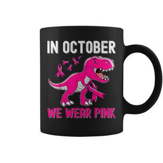 In October We Wear Pink Breast Cancer Coffee Mug - Seseable