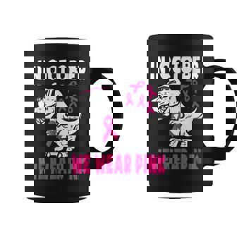 In October We Wear Pink Breast Cancer Ribbon Toddler Mom Coffee Mug - Monsterry