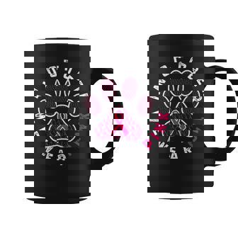 In October We Wear Pink Dog Cat Paw Breast Cancer Awareness Coffee Mug - Seseable