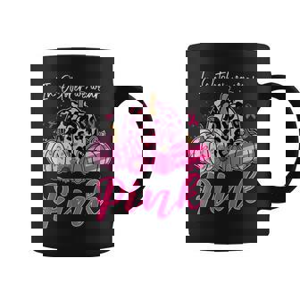 In October We Wear Pink Pumpkin Breast Cancer Awareness Coffee Mug | Mazezy