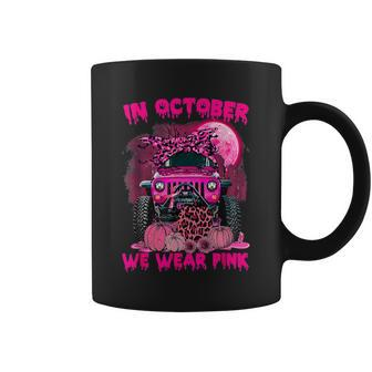 In October We Wear Pink Truck Breast Cancer Awareness Coffee Mug