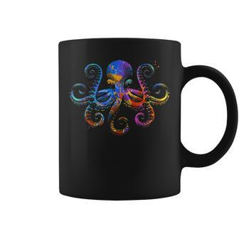 Octopus Graphic - Colorful Ocean Octopus Design Coffee Mug - Seseable