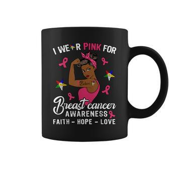 Oes Faith Hope Love Wear Pink For Breast Cancer Awareness Coffee Mug - Thegiftio UK