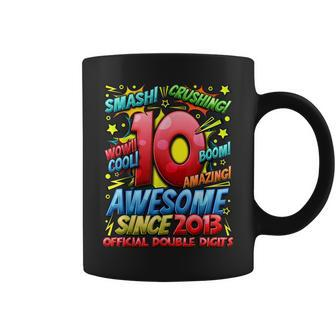 Official Double Digits 10Th Birthday Awesome Since 2013 Boy Coffee Mug - Seseable