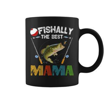 Ofishally The Best Mama Fishing Rod Mommy Funny Mothers Day Gift For Women Coffee Mug | Mazezy UK