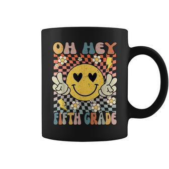Oh Hey 5Th Grade Smile Retro Face Back To School Teacher Coffee Mug - Monsterry DE