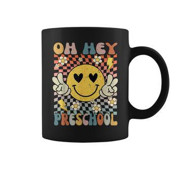 Oh Hey Preschool Smile Retro Face Back To School Teacher Coffee Mug - Thegiftio UK