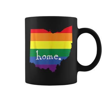 Ohio Gay Pride Lgbt Rainbow Home State Coffee Mug | Mazezy