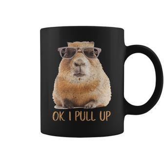 Ok I Pull Up Capybara Gifts For Capybara Lovers Funny Gifts Coffee Mug | Mazezy