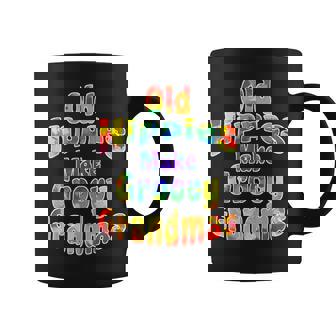 Old Hippies Make Groovy Grandmas Cool Grandparent Tie Dye Gift For Women Coffee Mug - Thegiftio