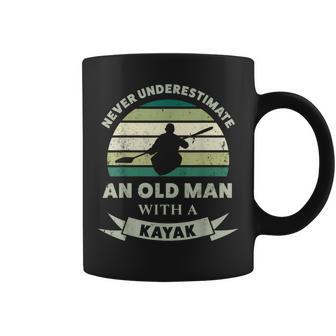 Old Man With A Kayak Dad Coffee Mug | Mazezy