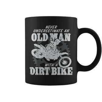 Old Man With A Dirt Bike Never Underestimate An Old Man Funny Gifts Coffee Mug | Mazezy AU