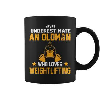 Oldman Weight Lifting Gift For Daddy Who Loves The Gym Weight Lifting Funny Gifts Coffee Mug | Mazezy DE