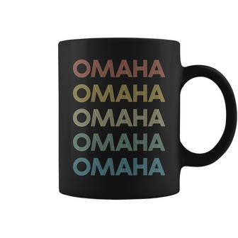 Omaha Nebraska Pride Vintage State Ne Retro 70S Coffee Mug | Mazezy