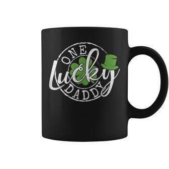 One Lucky Daddy Funny Father Irish Clovers St Patricks Day Coffee Mug | Mazezy