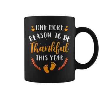 One More Reason Be Thankful This Year Thanksgiving Pregnancy Coffee Mug | Mazezy